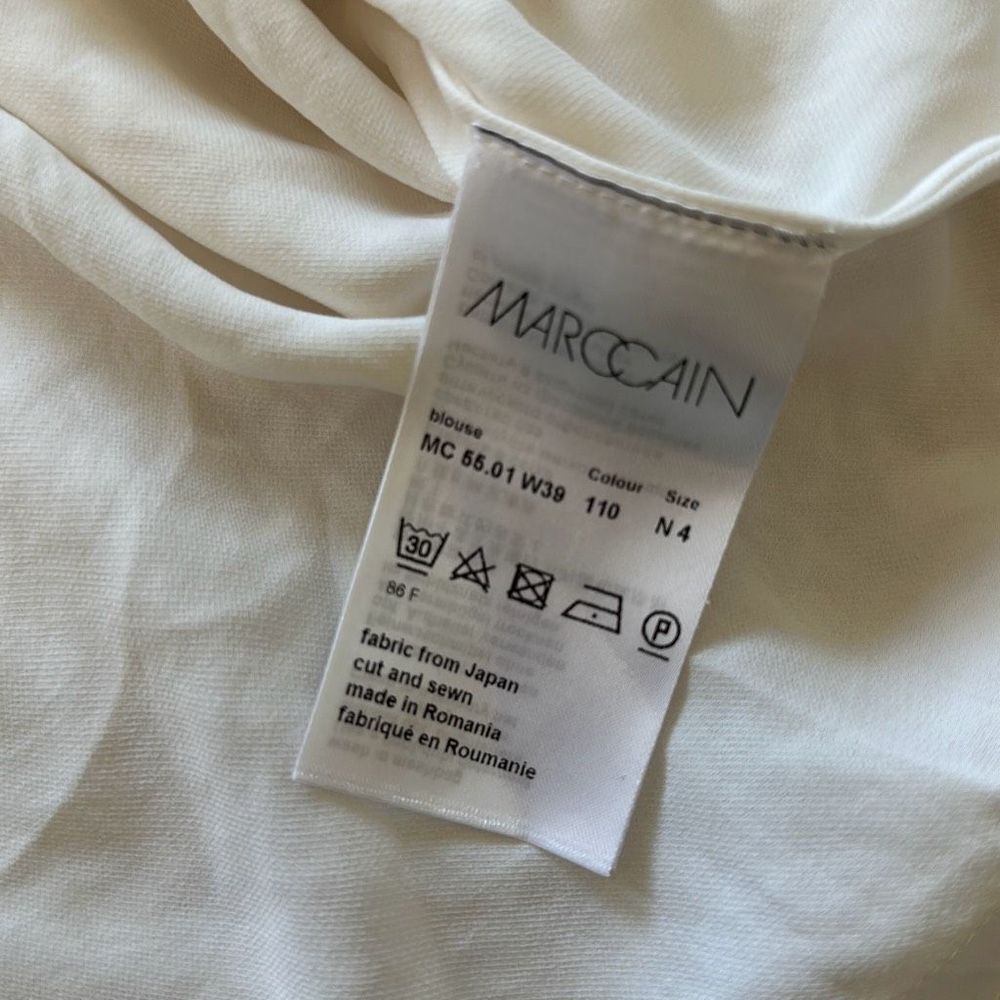 Marc Cain Flowing Blouse Cream Size N4 - Picture 9 of 13